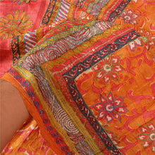 Load image into Gallery viewer, Sanskriti Vintage Orange Sarees 100% Pure Silk Hand Beaded Premium Sari Fabric
