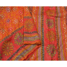 Load image into Gallery viewer, Sanskriti Vintage Orange Sarees 100% Pure Silk Hand Beaded Premium Sari Fabric
