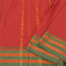 Load image into Gallery viewer, Sanskriti Vintage Sarees Indian Red Zari Woven Artificial Silk Sari Craft Fabric
