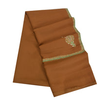 Load image into Gallery viewer, Sanskriti Vintage Long Brown Pure Woolen Shawl Handmade Suzani Scarf Stole
