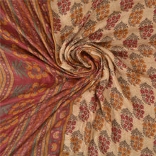 Load image into Gallery viewer, Sanskriti Vintage Peach Heavy Indian Sarees 100% Pure Woolen Fabric Printed Sari
